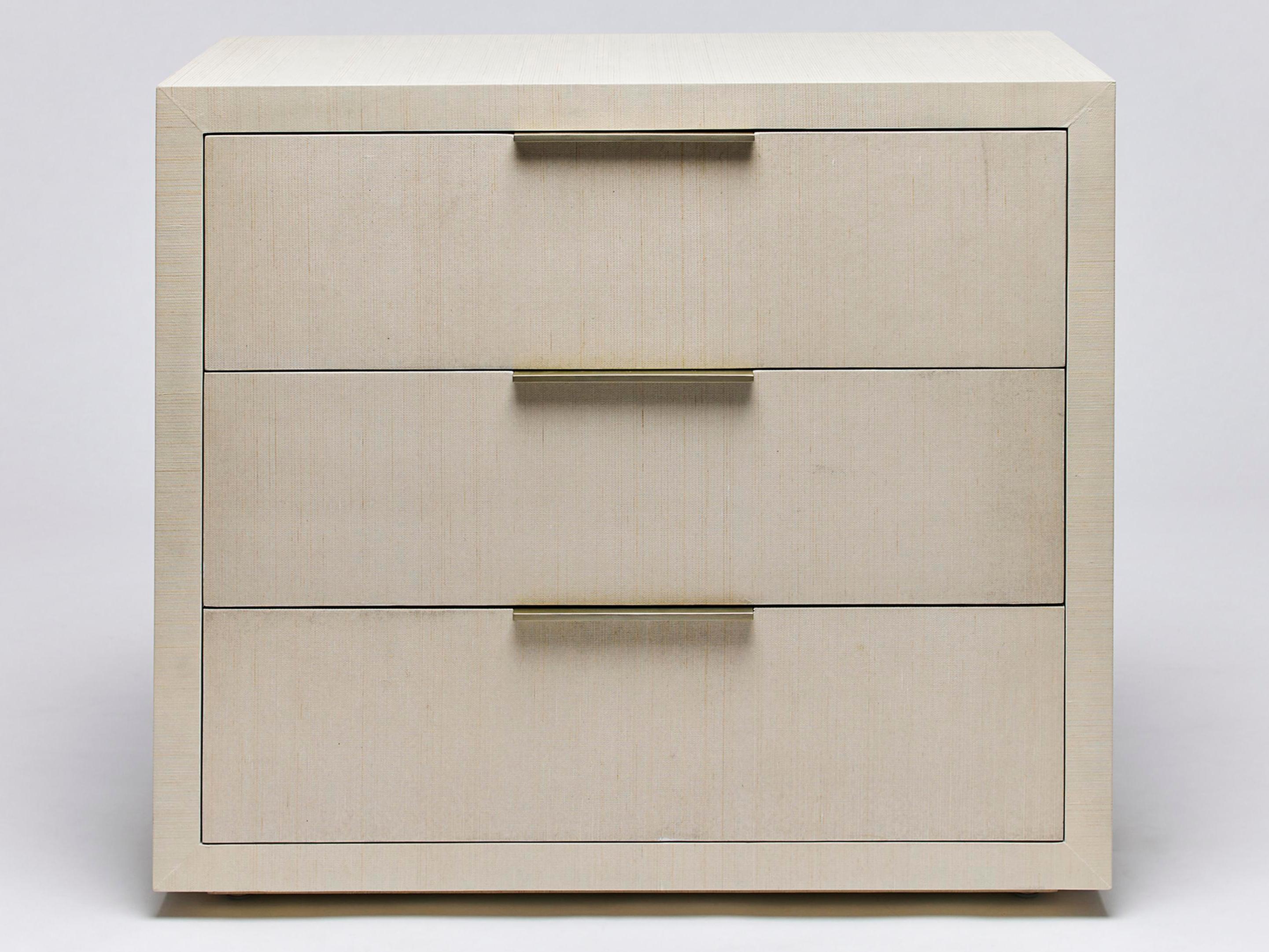 Interlude Home Montaigne 3-Drawers Desert Champagne Silver Beige Accent Chest