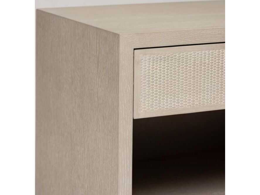 Interlude Home Holmes 2-Drawers Beige Oak Wood Nightstand