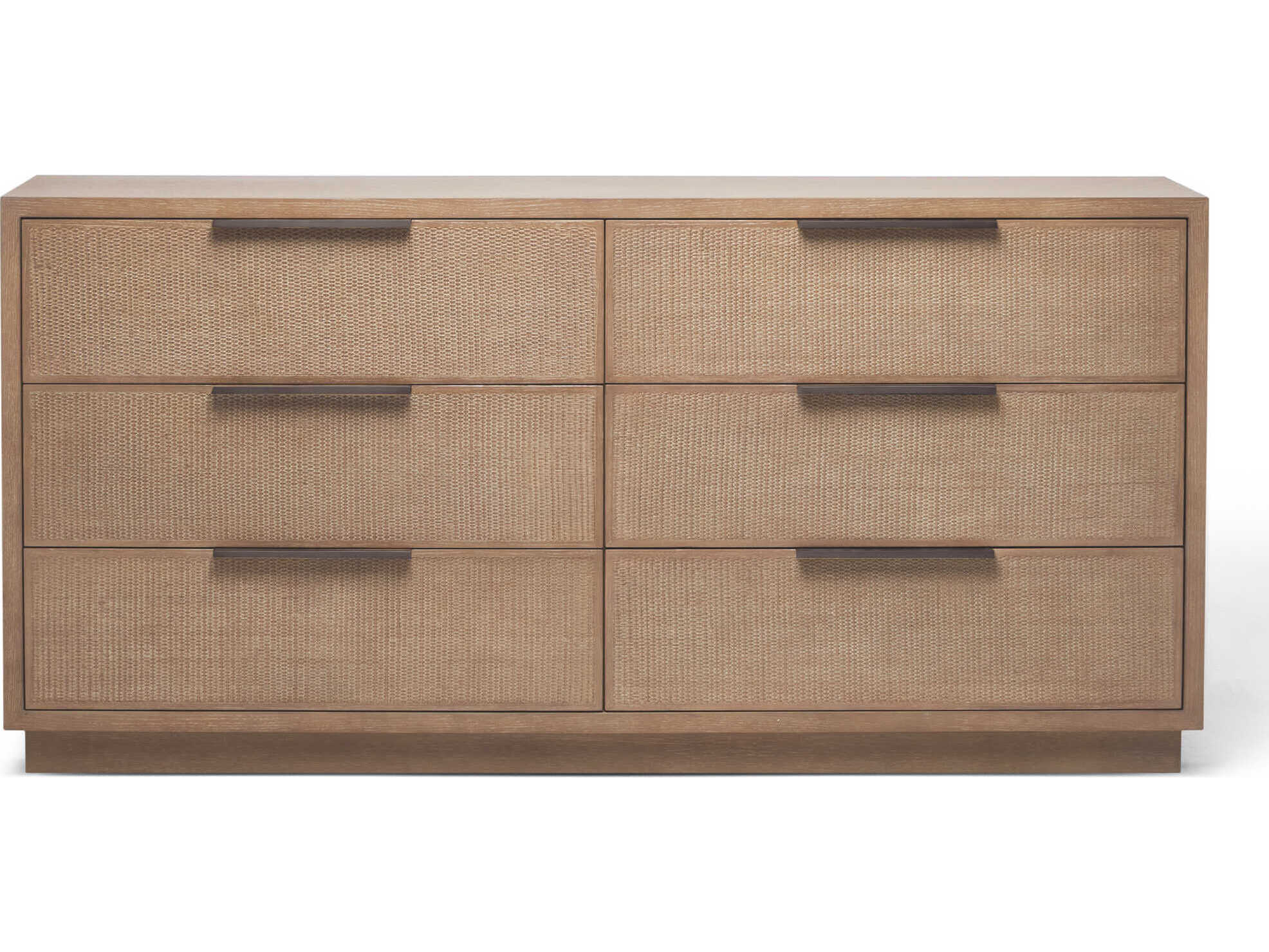 Interlude Home Holmes 6-Drawers Brown Oak Wood Double Dresser