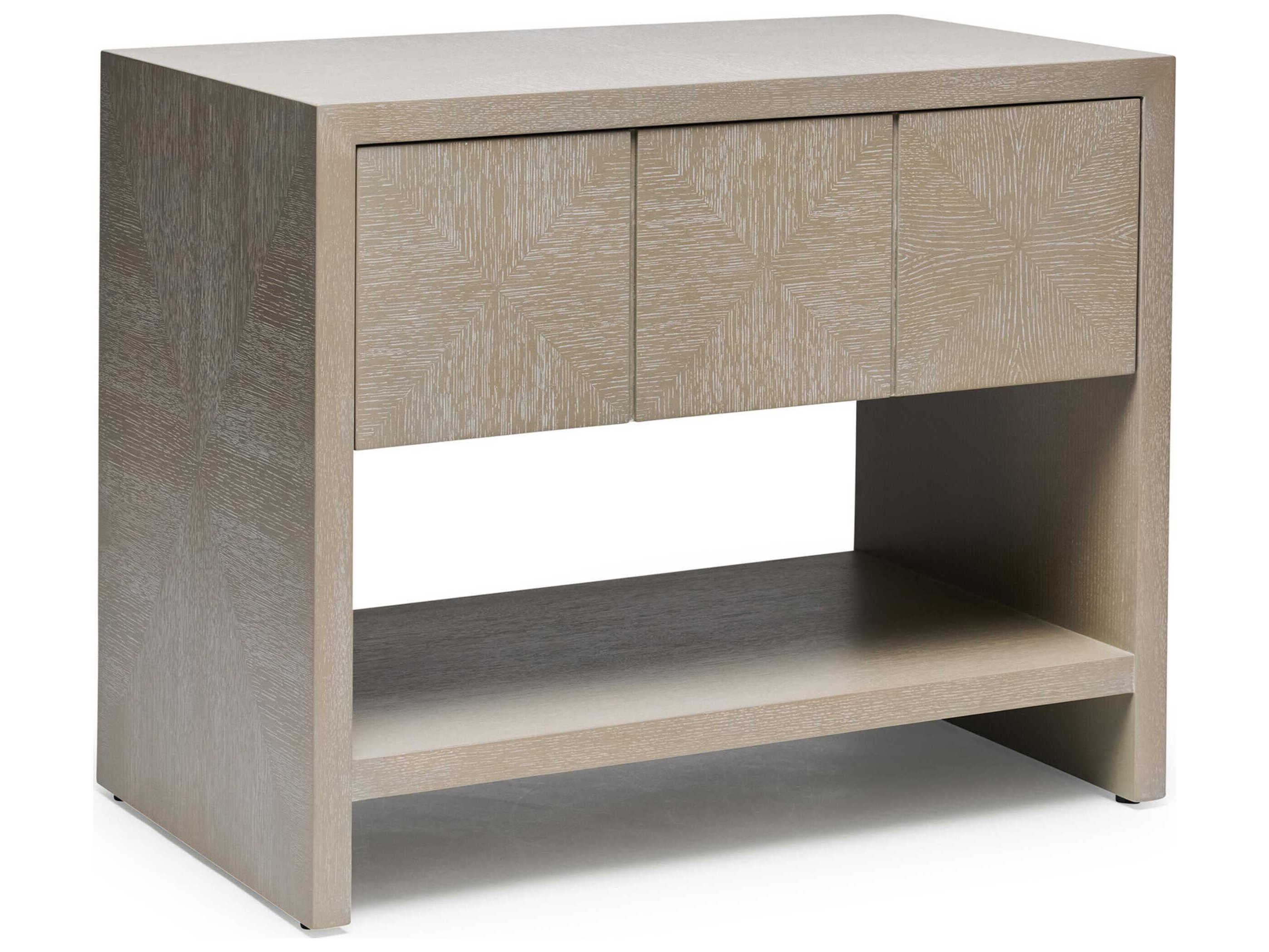 Interlude Home Lowell 1-Drawer Gray Oak Wood Chest Nightstand