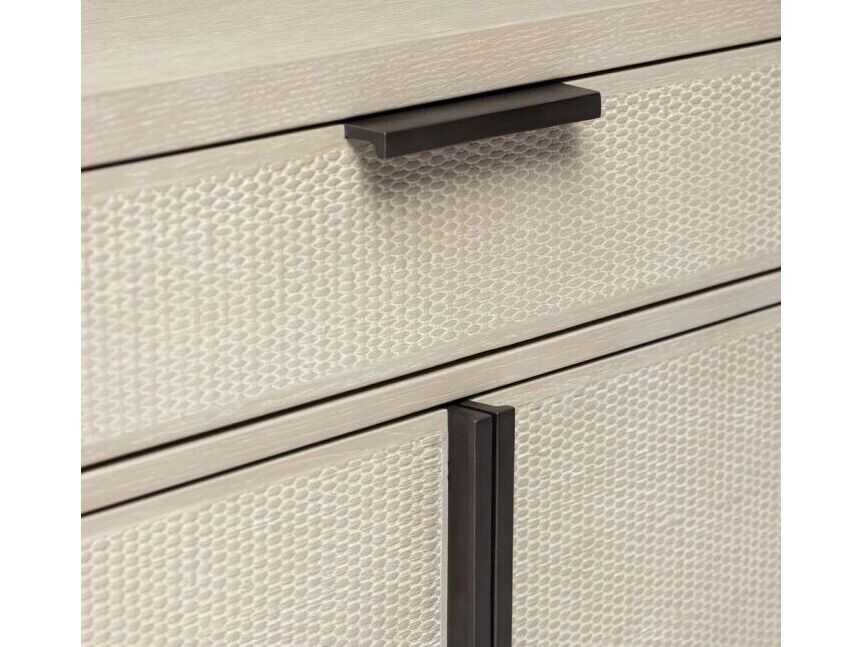 Interlude Home Holmes 3-Drawers Beige Oak Wood Dresser