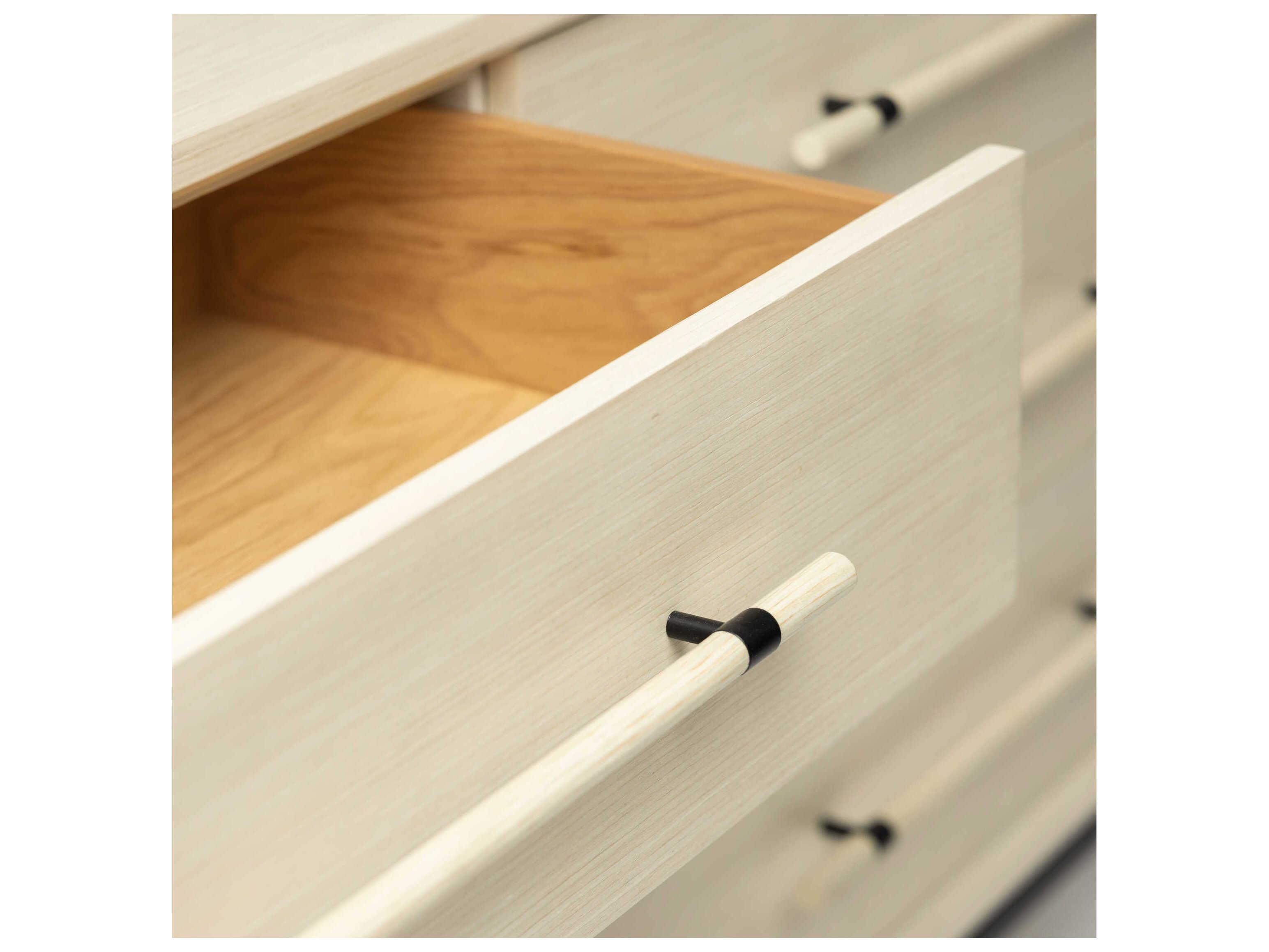 Interlude Home Burton 6-Drawers Beige Ash Wood Double Dresser