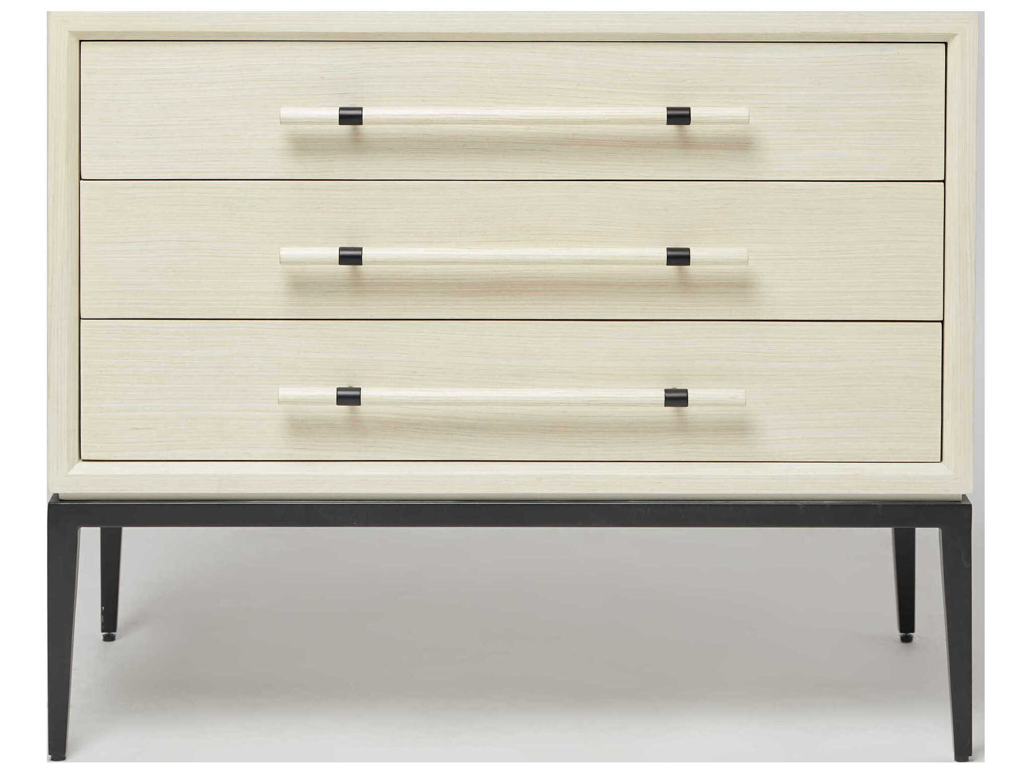 Interlude Home Burton 3-Drawers Beige Ash Wood Nightstand