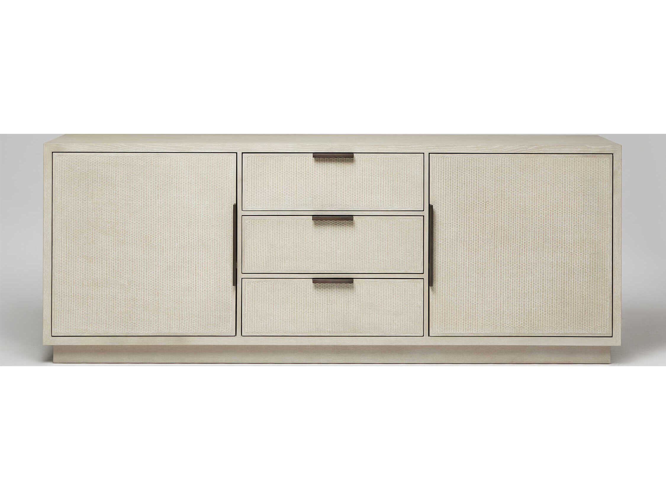 Interlude Home Holmes 84" Oak Wood Cliffside Vintage Bronze Sideboard