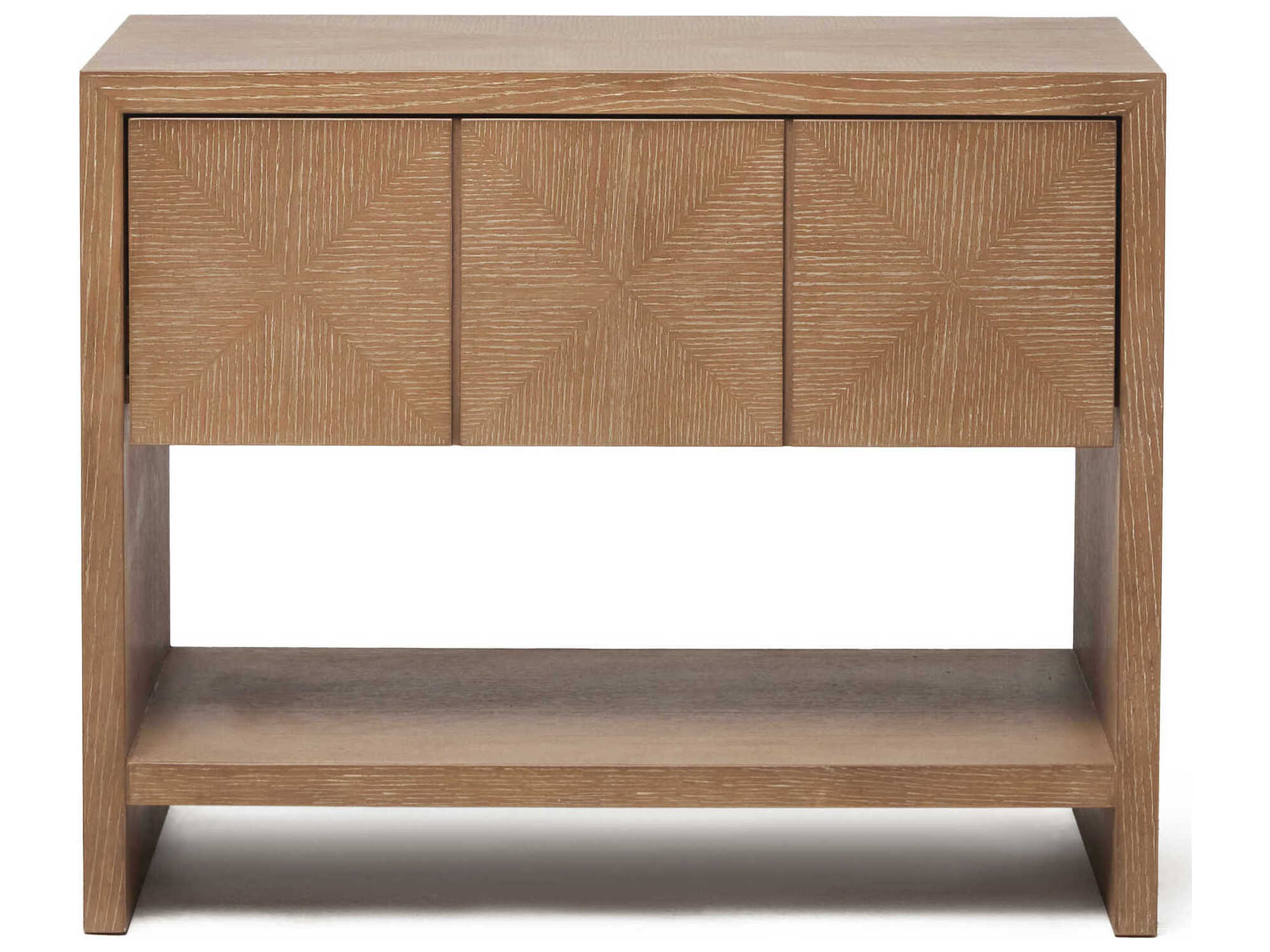 Interlude Home Lowell 1-Drawer Brown Oak Wood Nightstand