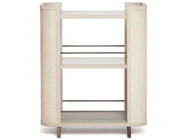 Interlude Home Holmes Glass Cliffside Classic Bronze Clear Bar Cart