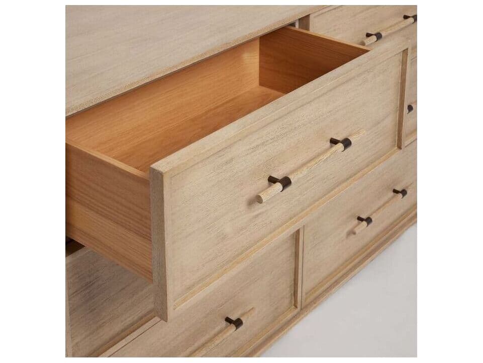 Interlude Home Clement Natural Mahogany Wood Dresser