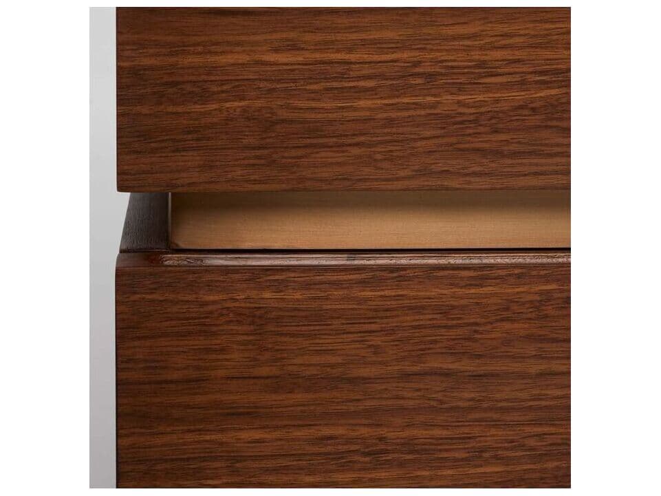Interlude Home Bolton 2-Drawers Brown Walnut Wood Nightstand