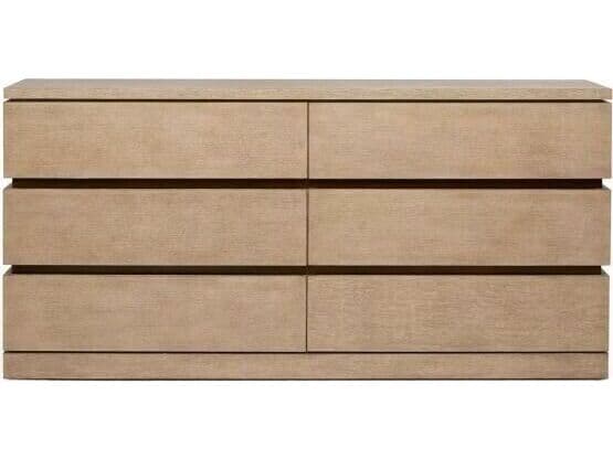 Interlude Home Bolton 6-Drawers Natural Oak Wood Double Dresser