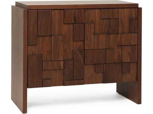 Interlude Home Louise 3-Drawers Brown Walnut Wood Dresser