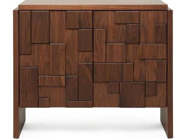 Interlude Home Louise 3-Drawers Brown Walnut Wood Dresser