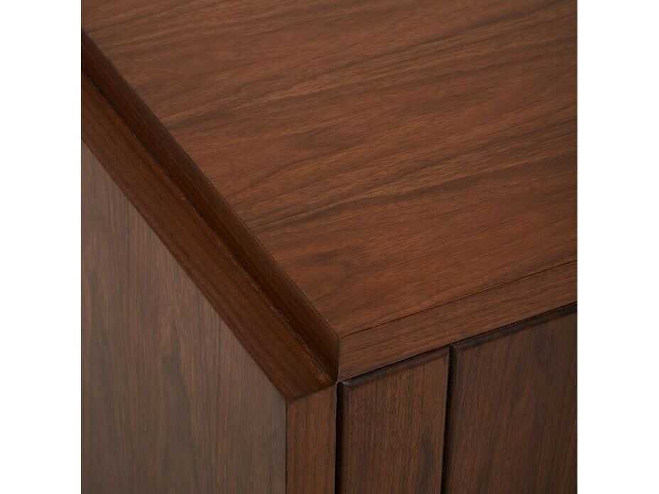 Interlude Home Louise 3-Drawers Brown Walnut Wood Dresser