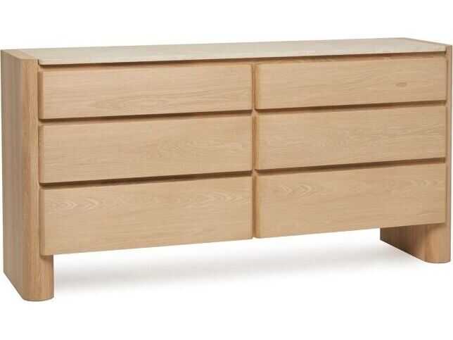 Interlude Home Arden 6-Drawers Natural Oak Wood Double Dresser