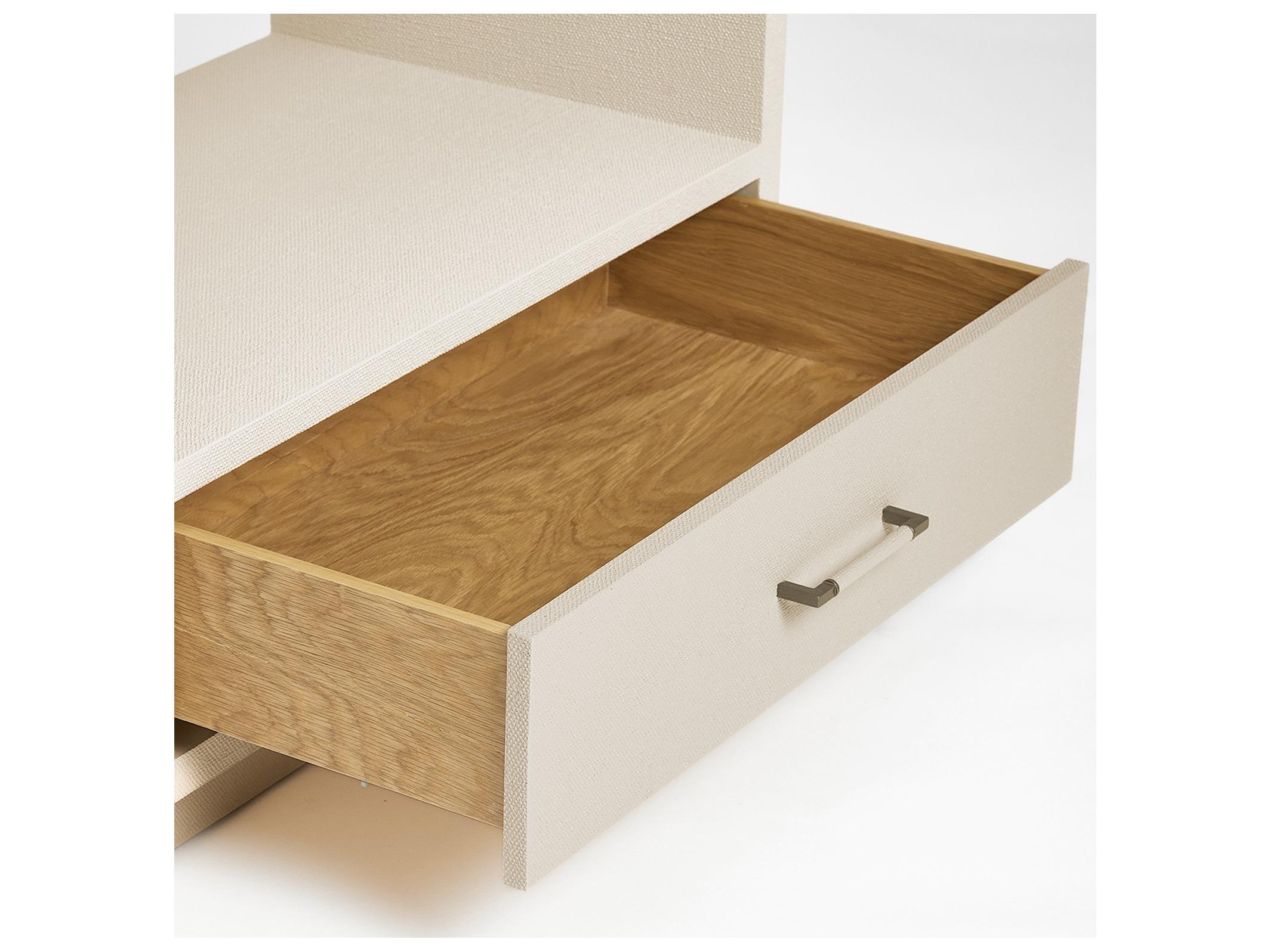 Interlude Home Taylor 2-Drawers Beige Nightstand