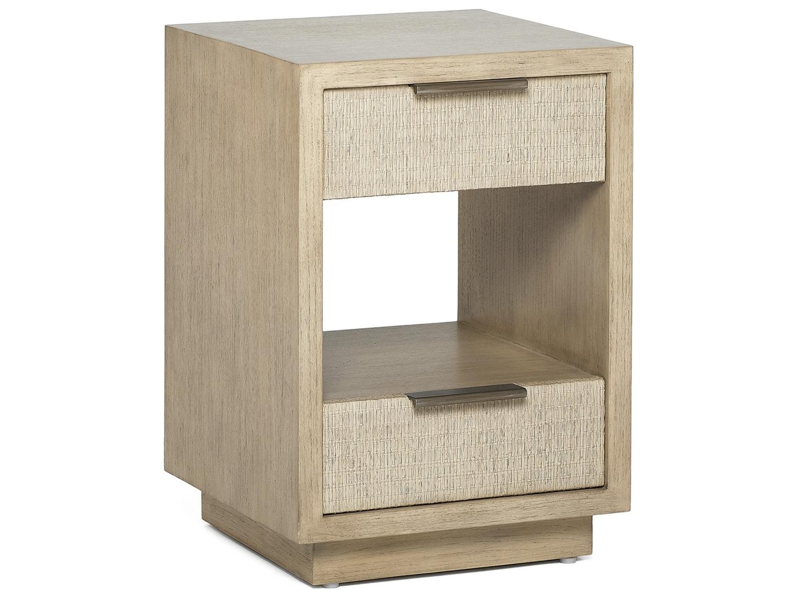 Interlude Home Harperly 2-Drawers Beige Sungkai Wood Nightstand