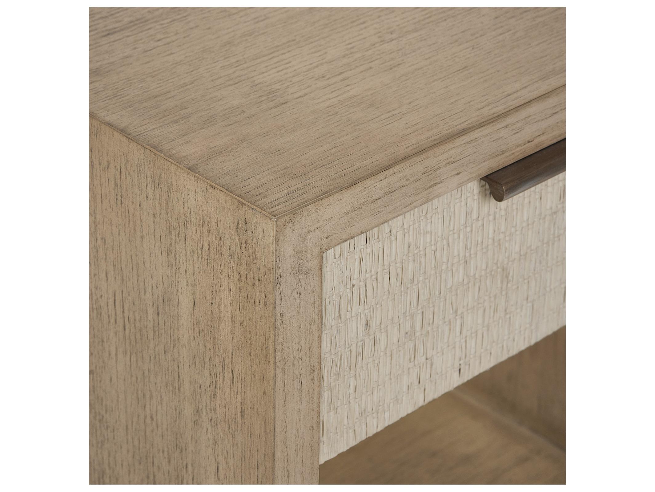 Interlude Home Harperly 2-Drawers Beige Sungkai Wood Nightstand