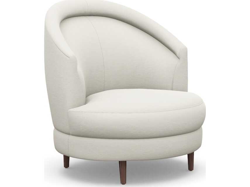 Interlude Home Capri Swivel White Accent Chair