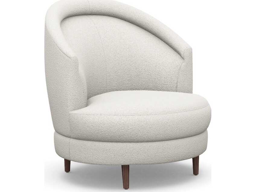Interlude Home Capri Swivel Cream Accent Chair