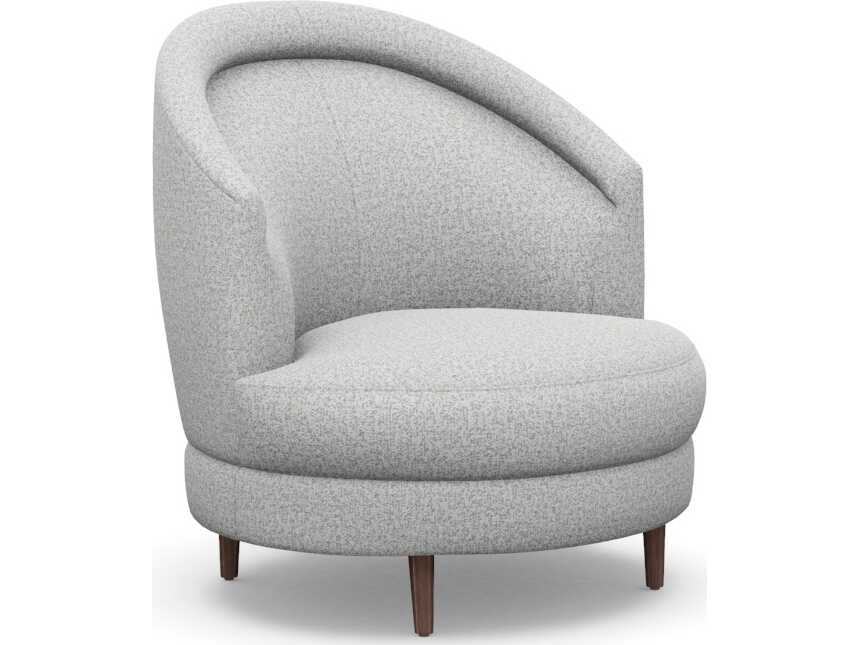 Interlude Home Capri Swivel Gray Accent Chair