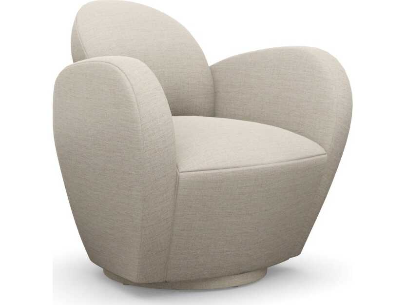 Interlude Home Miami Swivel Beige Accent Chair