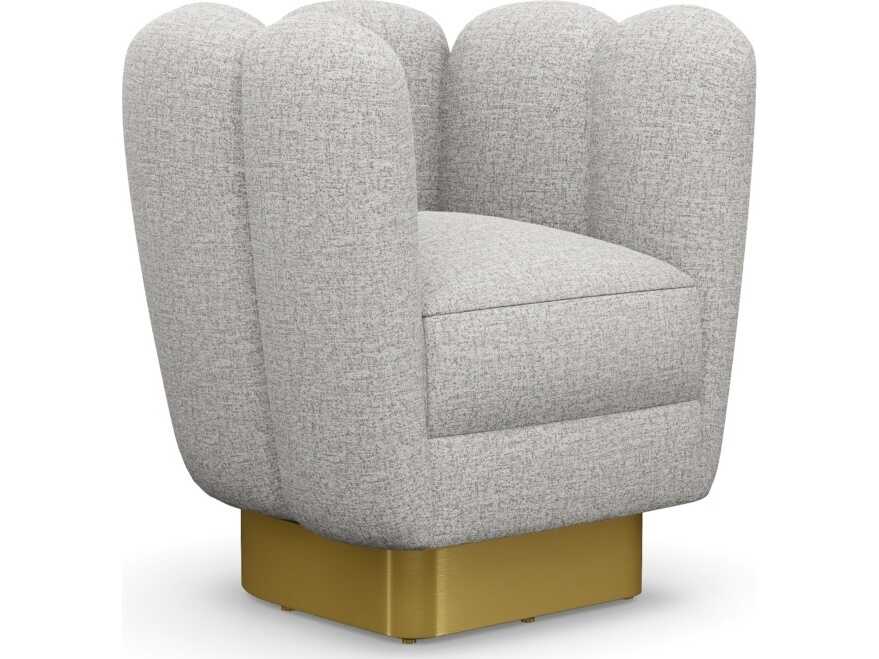 Interlude Home Gallery Swivel Gray Accent Chair