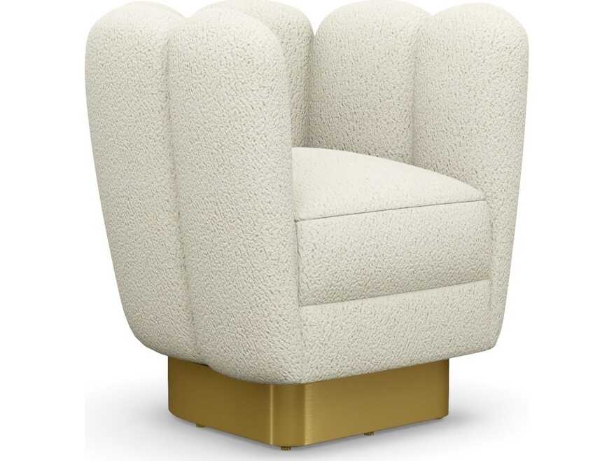Interlude Home Gallery Swivel Gold Accent Chair