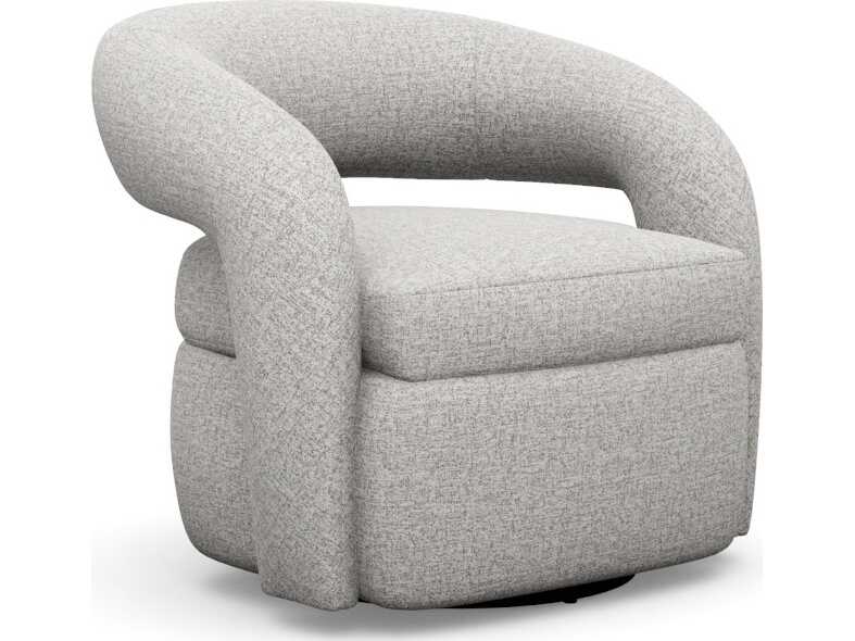 Interlude Home Targa Swivel Gray Accent Chair