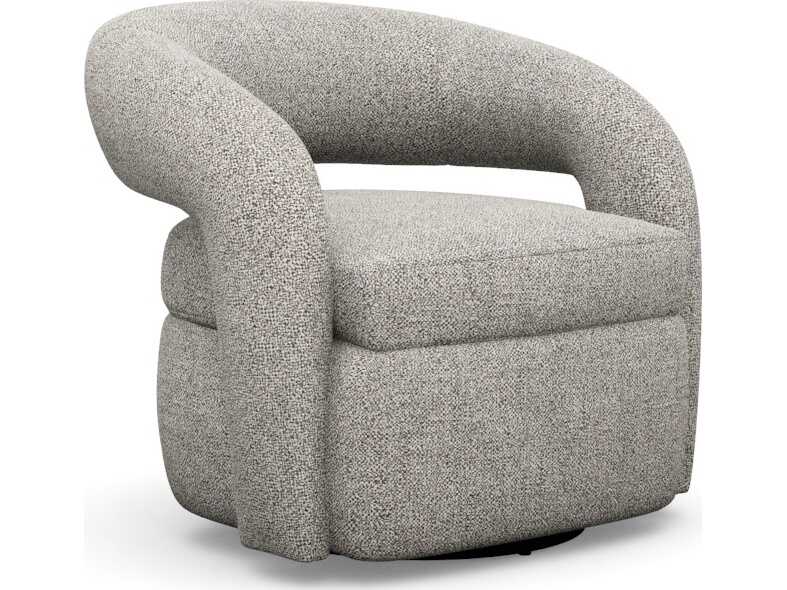 Interlude Home Targa Swivel Gray Accent Chair