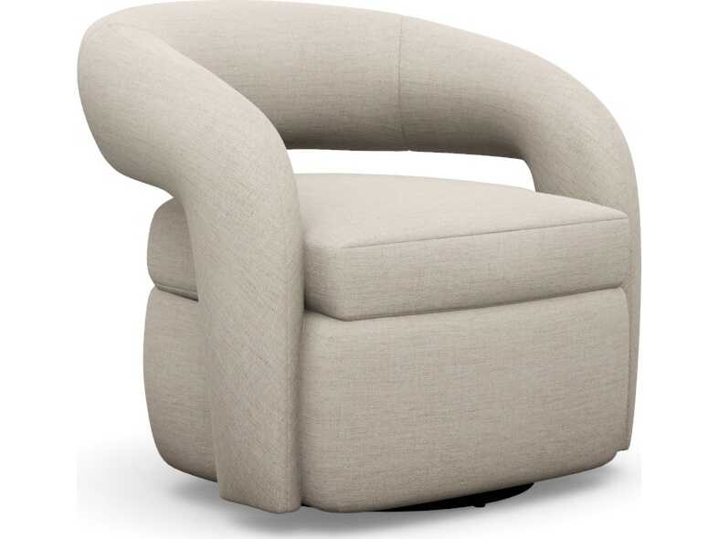 Interlude Home Targa Swivel Beige Accent Chair
