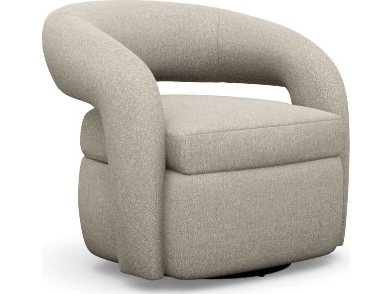 Interlude Home Targa Swivel Beige Accent Chair