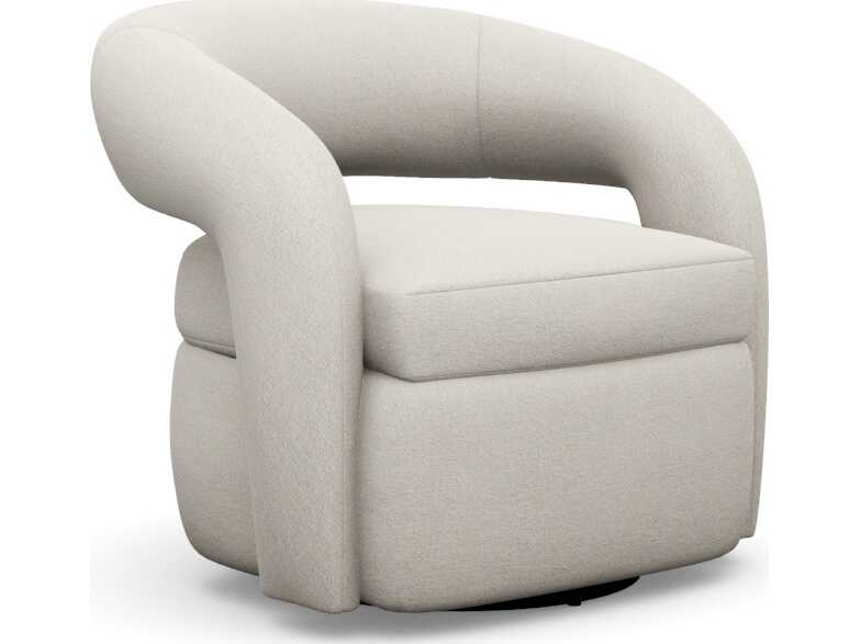 Interlude Home Targa Swivel Cream Accent Chair
