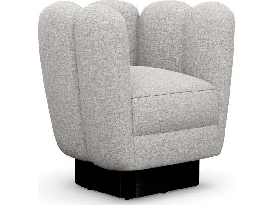 Interlude Home Gallery Swivel Gray Accent Chair