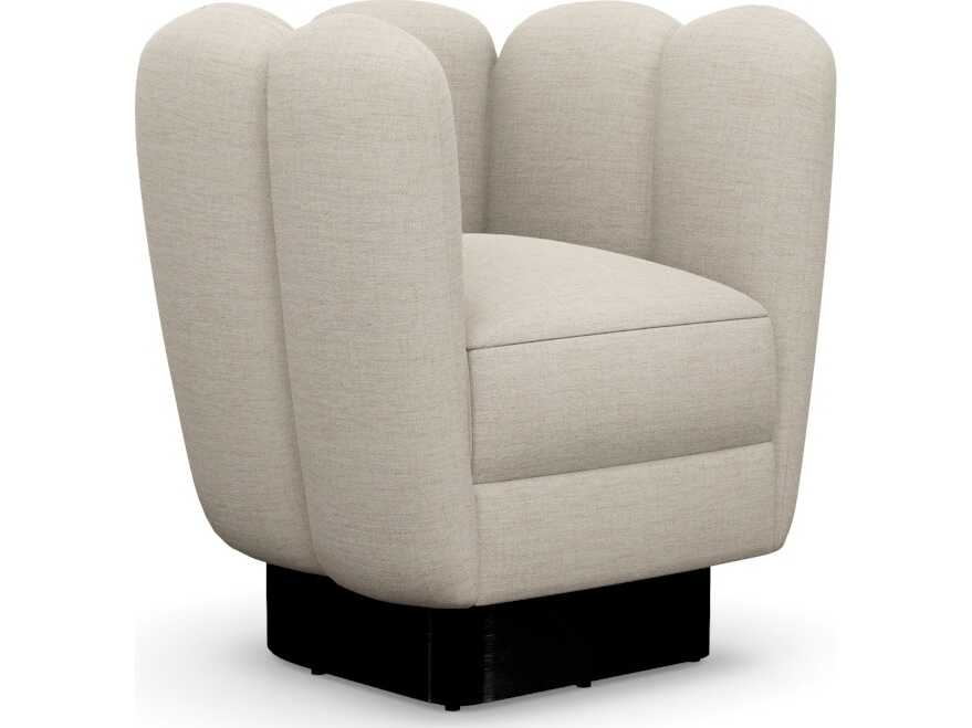 Interlude Home Gallery Swivel Beige Accent Chair