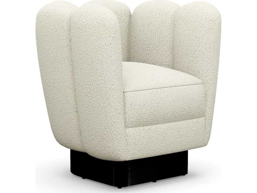 Interlude Home Gallery Swivel Cream Accent Chair