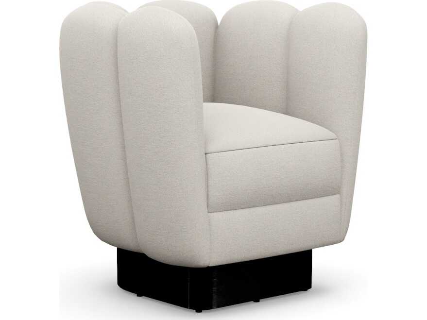 Interlude Home Gallery Swivel Cream Accent Chair