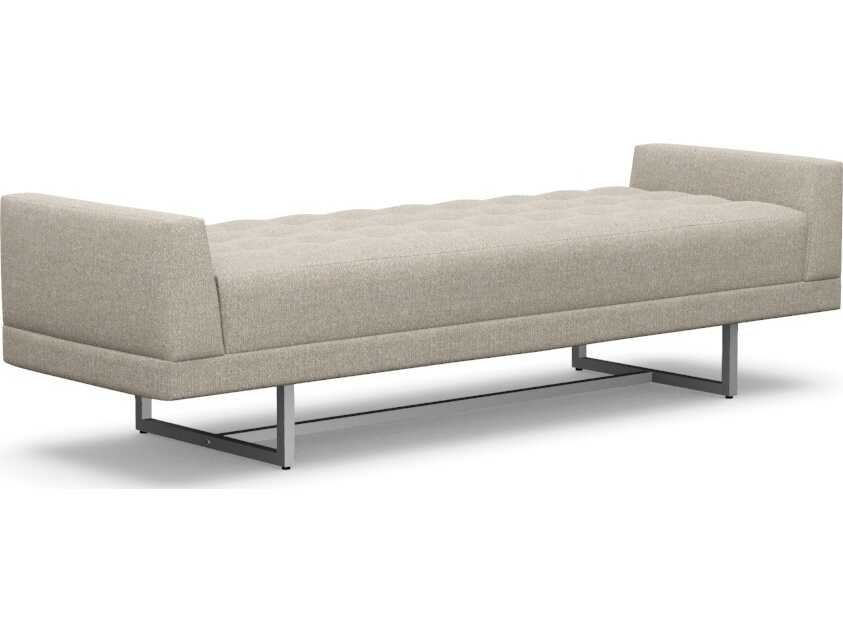 Interlude Home Luca Wheat Polished Nickel Beige Upholstered Accent Bench