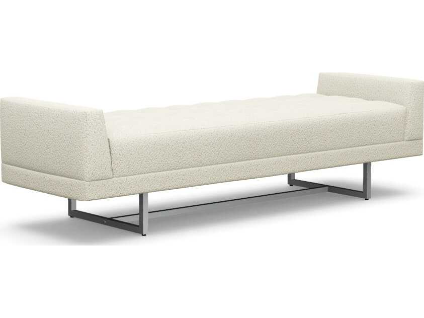 Interlude Home Luca Down Polished Nickel Cream Upholstered Accent Bench