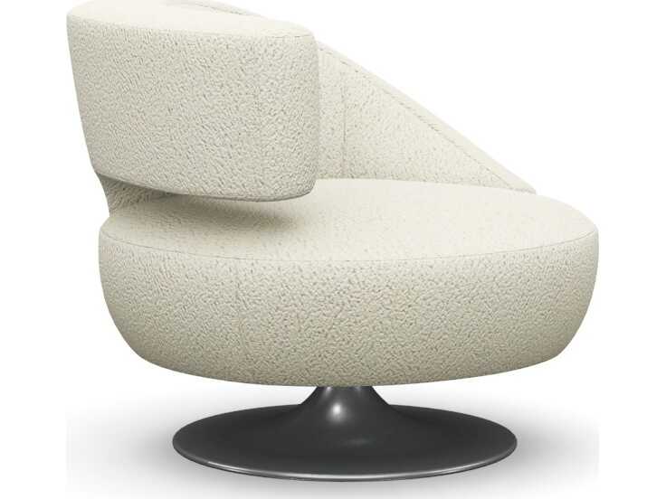 Interlude Home Isabella Swivel Cream Accent Chair
