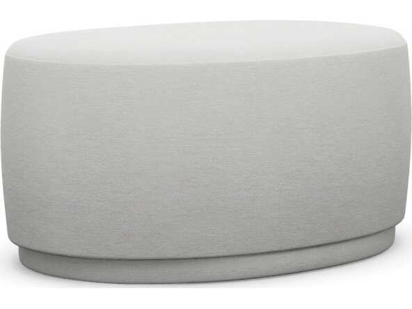 Interlude Home Dana Fresco Cream Upholstered Ottoman