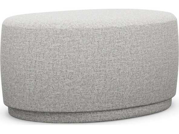 Interlude Home Dana Storm Gray Upholstered Ottoman