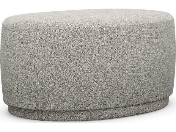 Interlude Home Dana Rock Gray Upholstered Ottoman