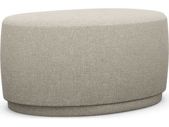 Interlude Home Dana Wheat Beige Upholstered Ottoman