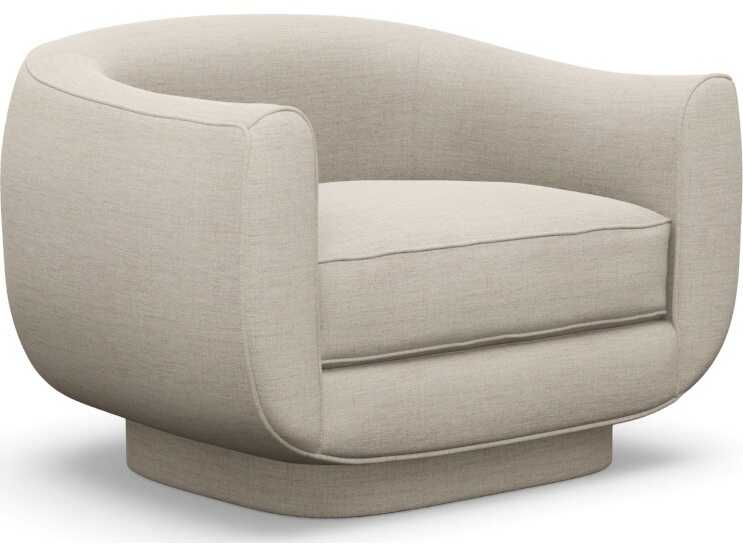 Interlude Home Spectrum Swivel Beige Club Chair