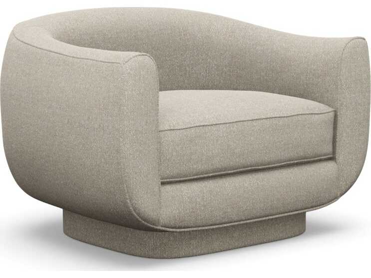 Interlude Home Spectrum Swivel Beige Accent Chair