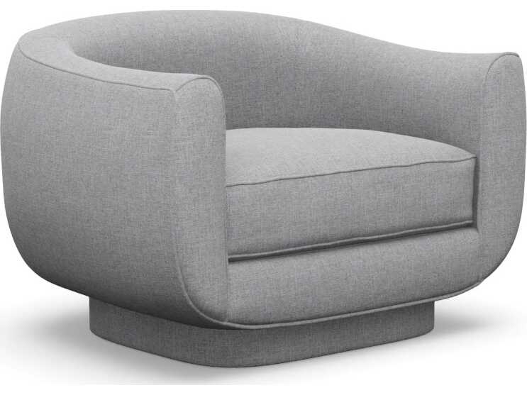 Interlude Home Spectrum Swivel Gray Accent Chair