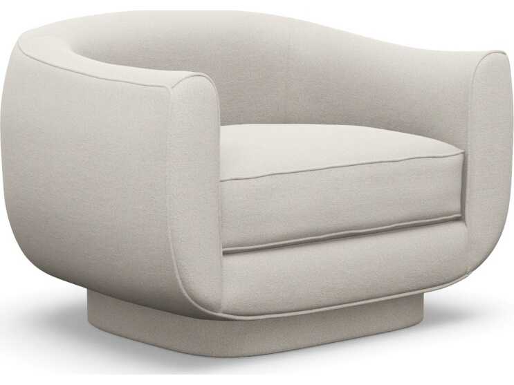 Interlude Home Spectrum Swivel Cream Accent Chair
