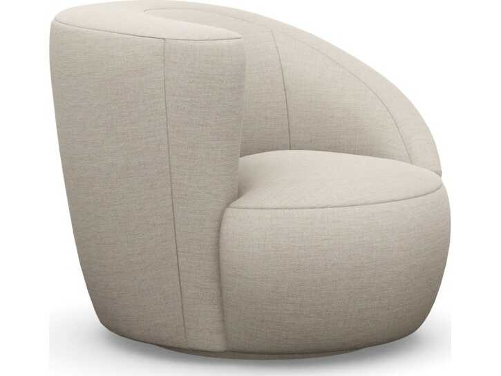 Interlude Home Carlisle Swivel Beige Accent Chair
