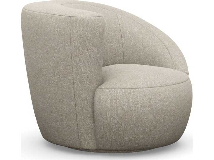 Interlude Home Carlisle Swivel Beige Accent Chair