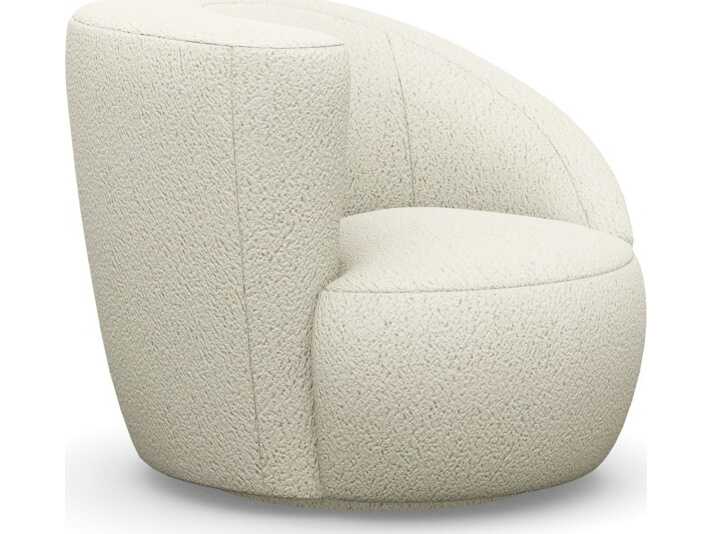 Interlude Home Carlisle Swivel Cream Accent Chair