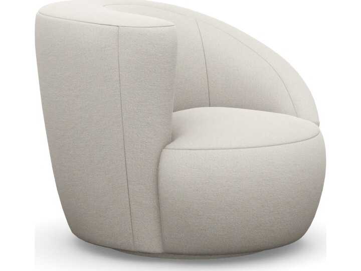 Interlude Home Carlisle Swivel Cream Accent Chair